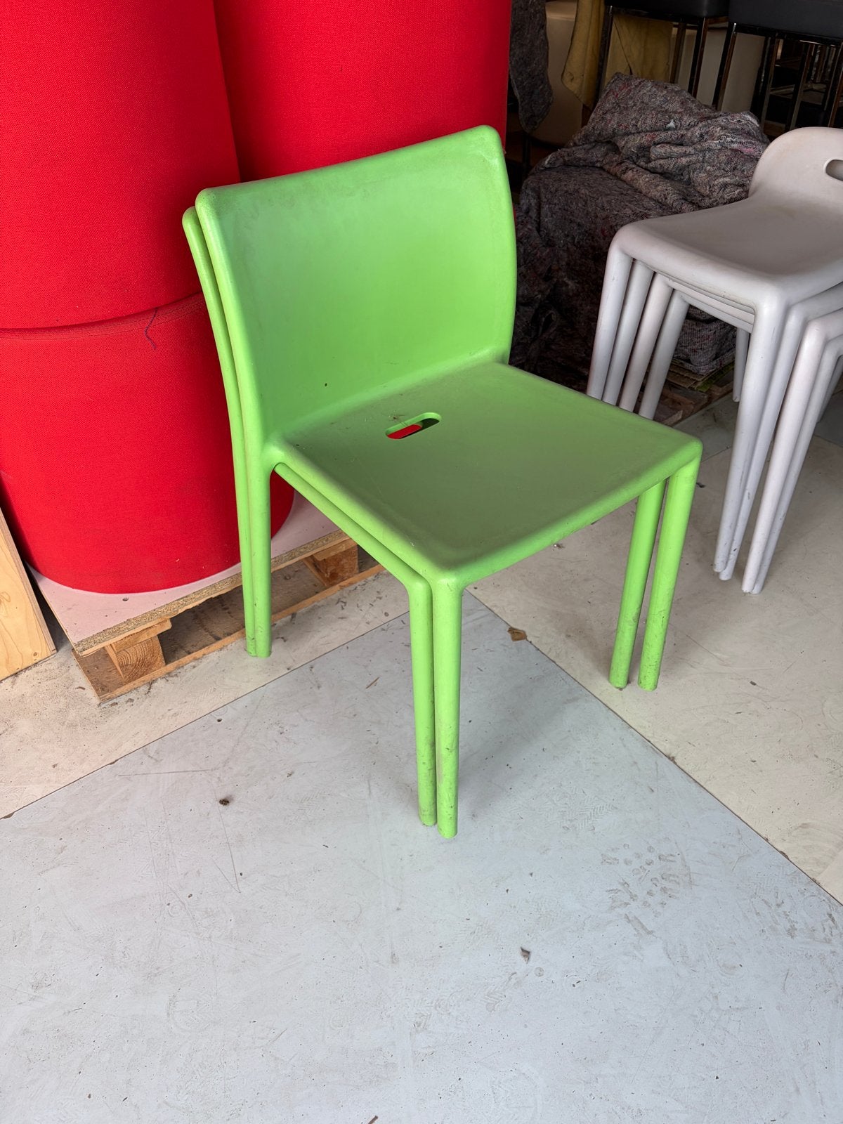 Magis air chair stoel - groen - 2 stuks, Ophalen, Kunststof, Gebruikt, Twee