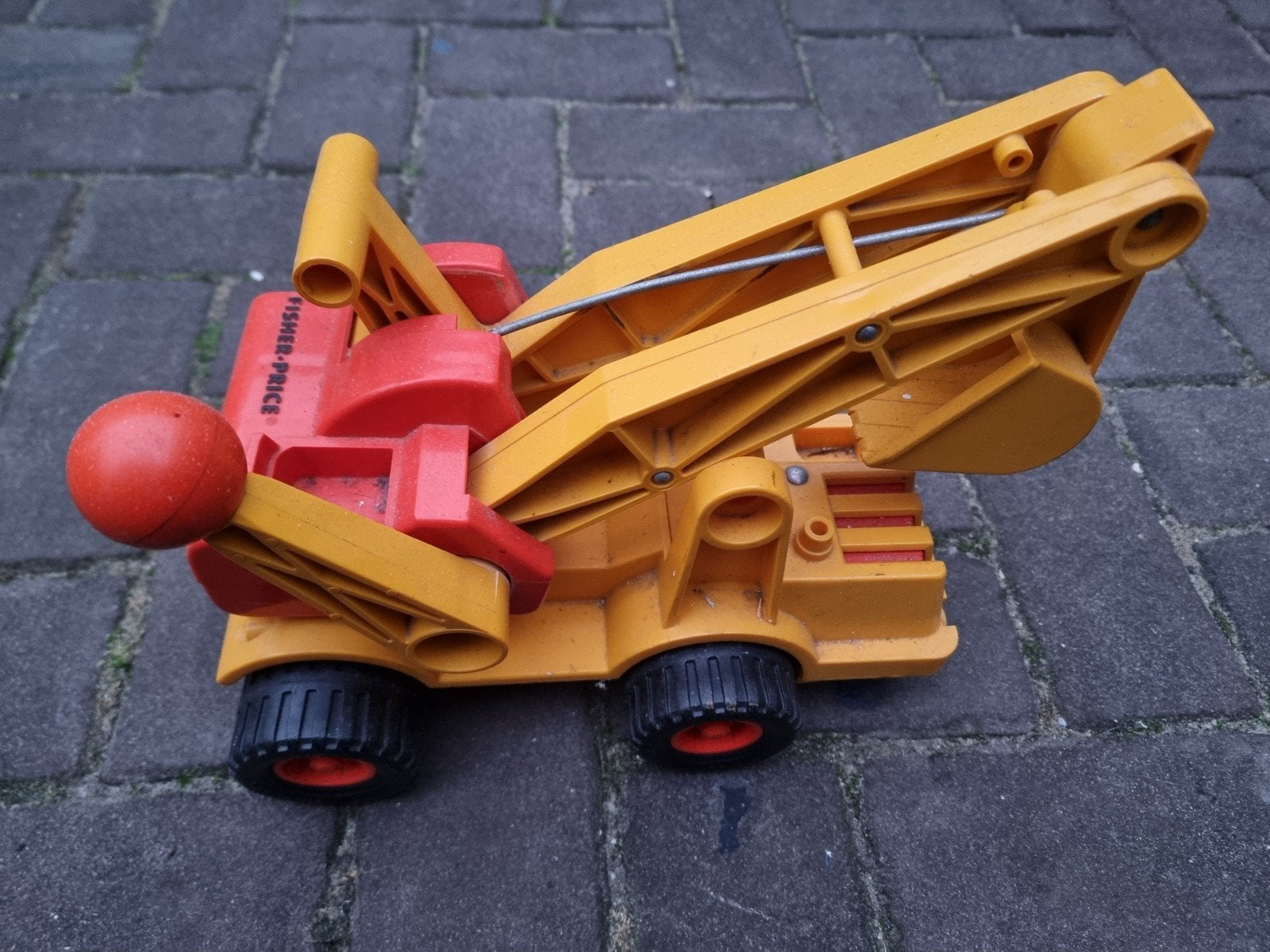Vintage Fisher-Price Kraanwagen Speelgoed, Ophalen of Verzenden, Gebruikt, Auto of Voertuig
