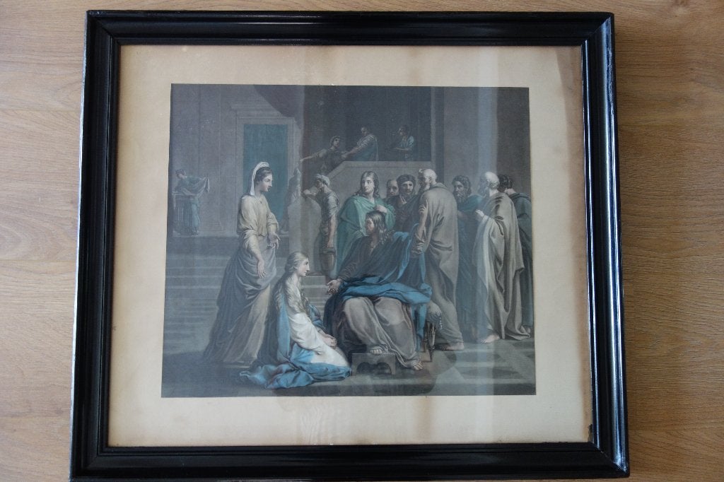 Twee schilderijen religie, Antiek en Kunst, Ophalen