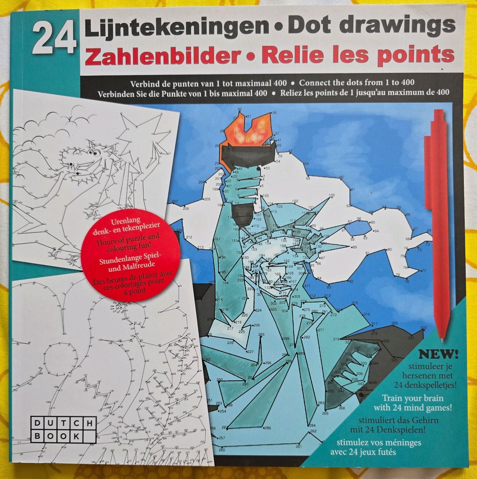 24 Lijntekeningen / Cijfertekening - Dot Drawings, Ophalen of Verzenden, Minder dan 500 stukjes, Nieuw