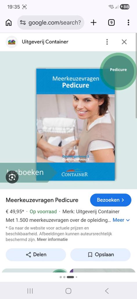Meerkeuzevragen Pedicure - Opleidingsniveau 3, Ophalen of Verzenden, Nieuw, MBO, Uitgeverij Container
