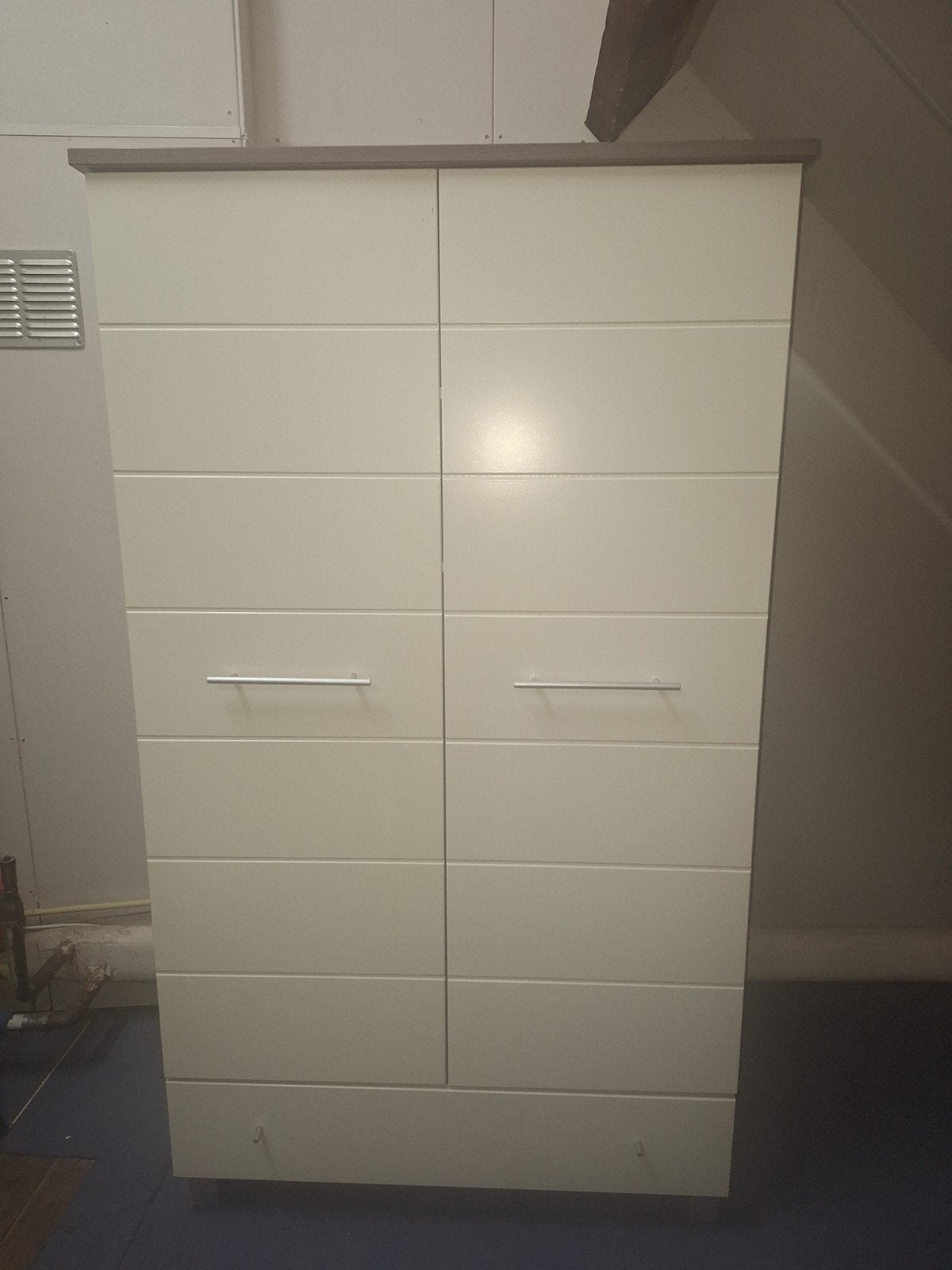Witte Kinderkledingkast met Lade, Ophalen, Kast, 50 tot 70 cm, 105 cm of meer