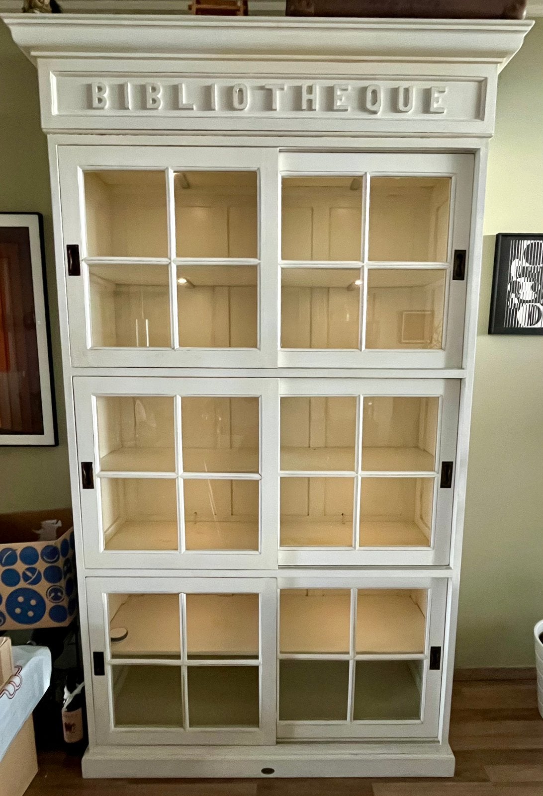 Boeken-/vitrinekast, Huis en Inrichting, Ophalen, Met deur(en), 100 tot 150 cm, 200 cm of meer