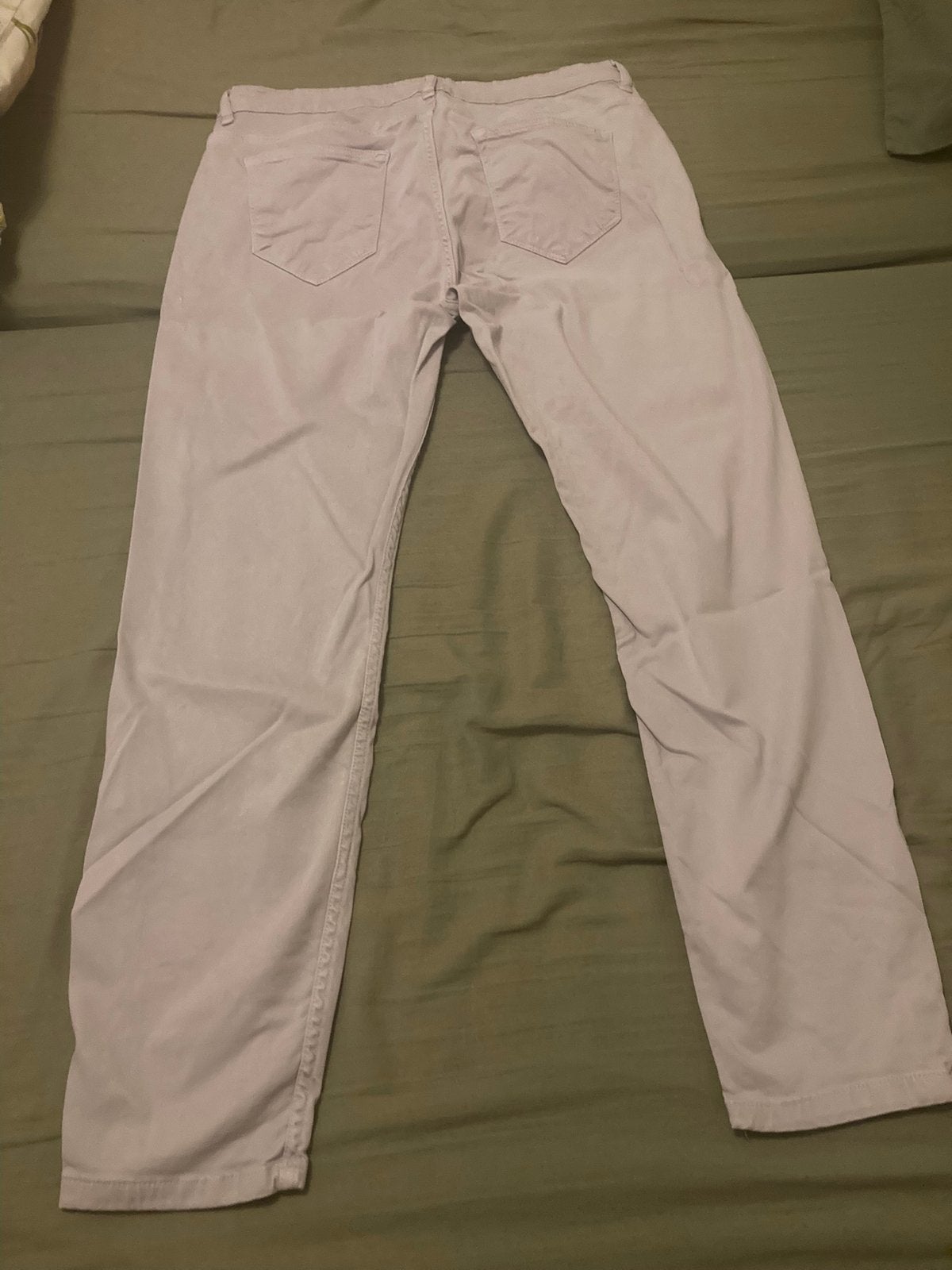 Zachte lichtgrijze 5 pocket broek 44, Maat 42/44 (L), Ophalen of Verzenden, Gedragen, Grijs