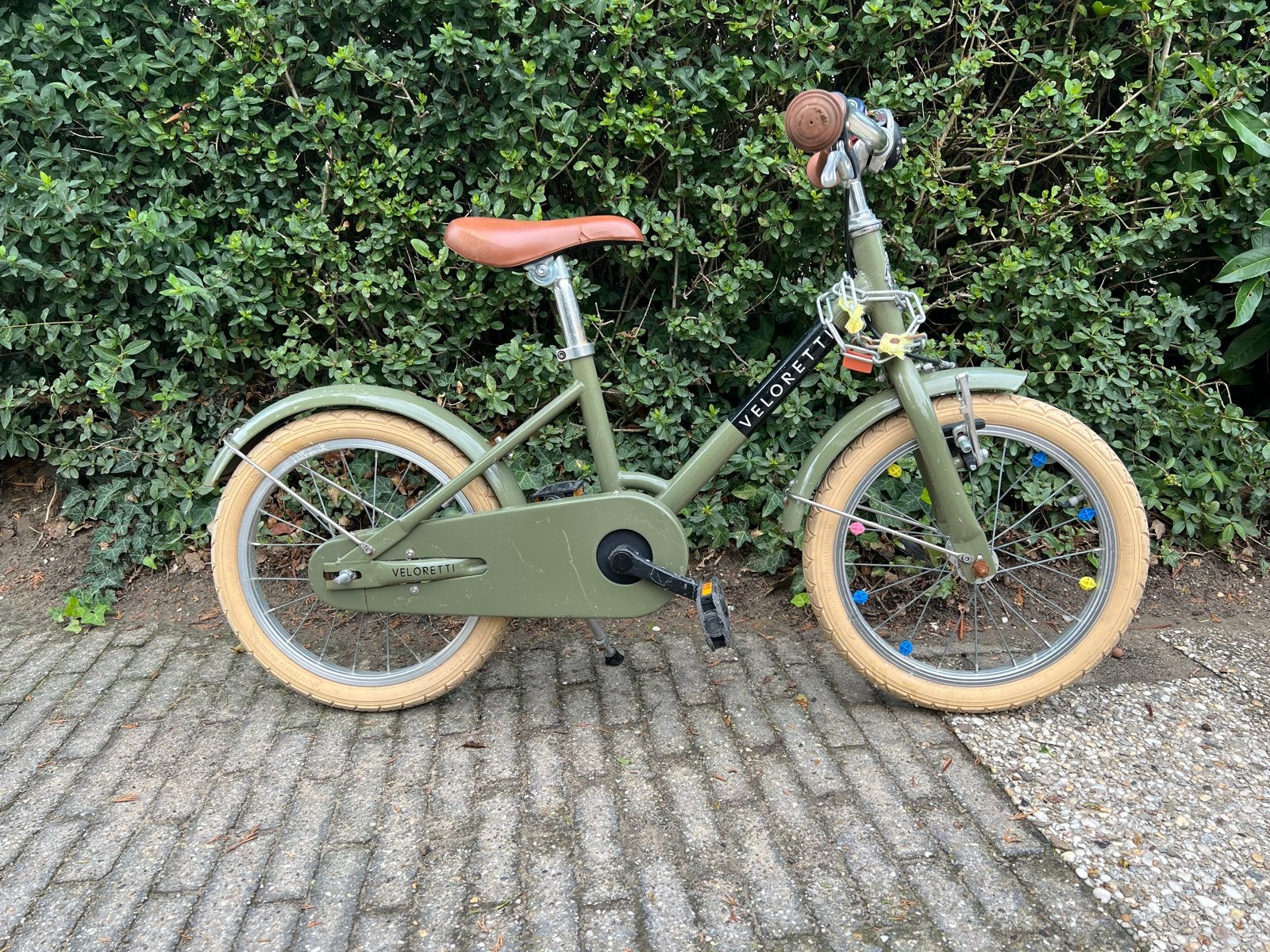 Veloretti kinderfiets 16 inch met terugtraprem, Ophalen, Gebruikt, Terugtraprem, 16 tot 20 inch