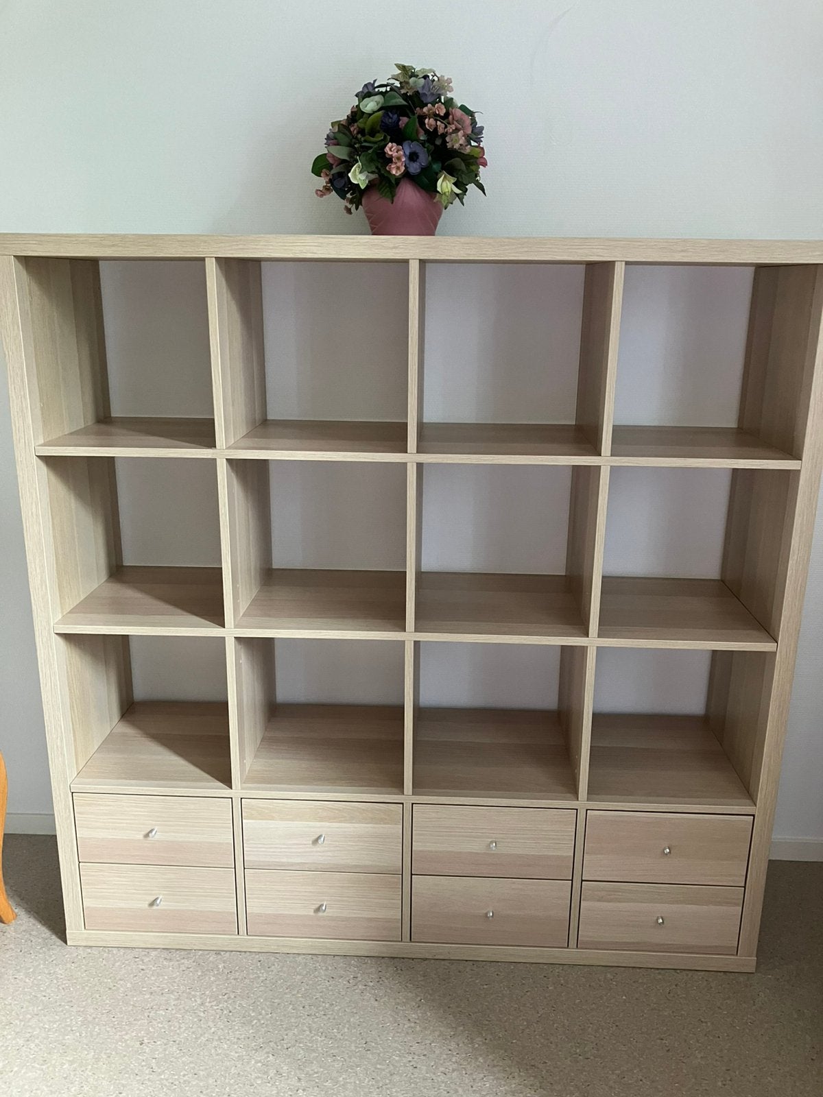 Kallax kast IkEA te koop (houtkleur), Ophalen, 100 tot 150 cm, Zo goed als nieuw, Minder dan 150 cm