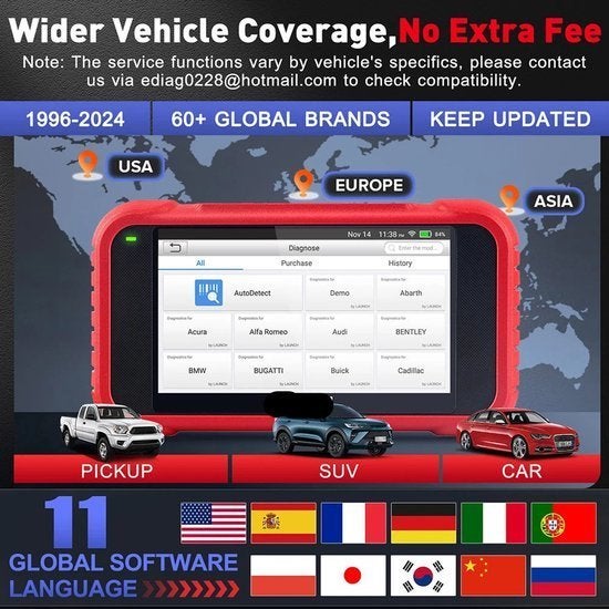 OBD2 Scanner - OBD - Uitleesapparatuur Auto - Diagnosecomput, Corvance B.V., Verzenden, Nieuw, Corvancebol@gmail.com