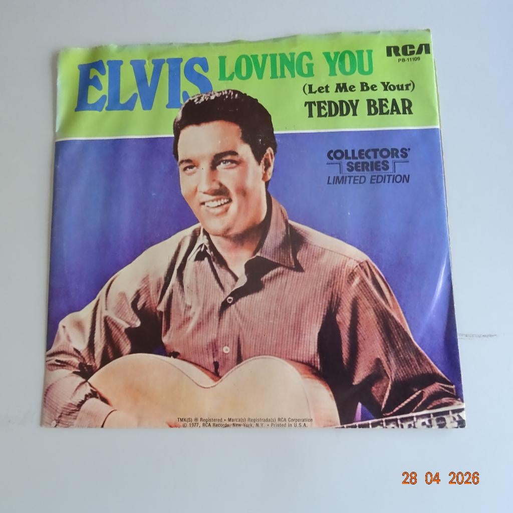 Elvis Presley - Loving you/Teddy Bear, Fotohoes, Verzenden, Zo goed als nieuw, Pop