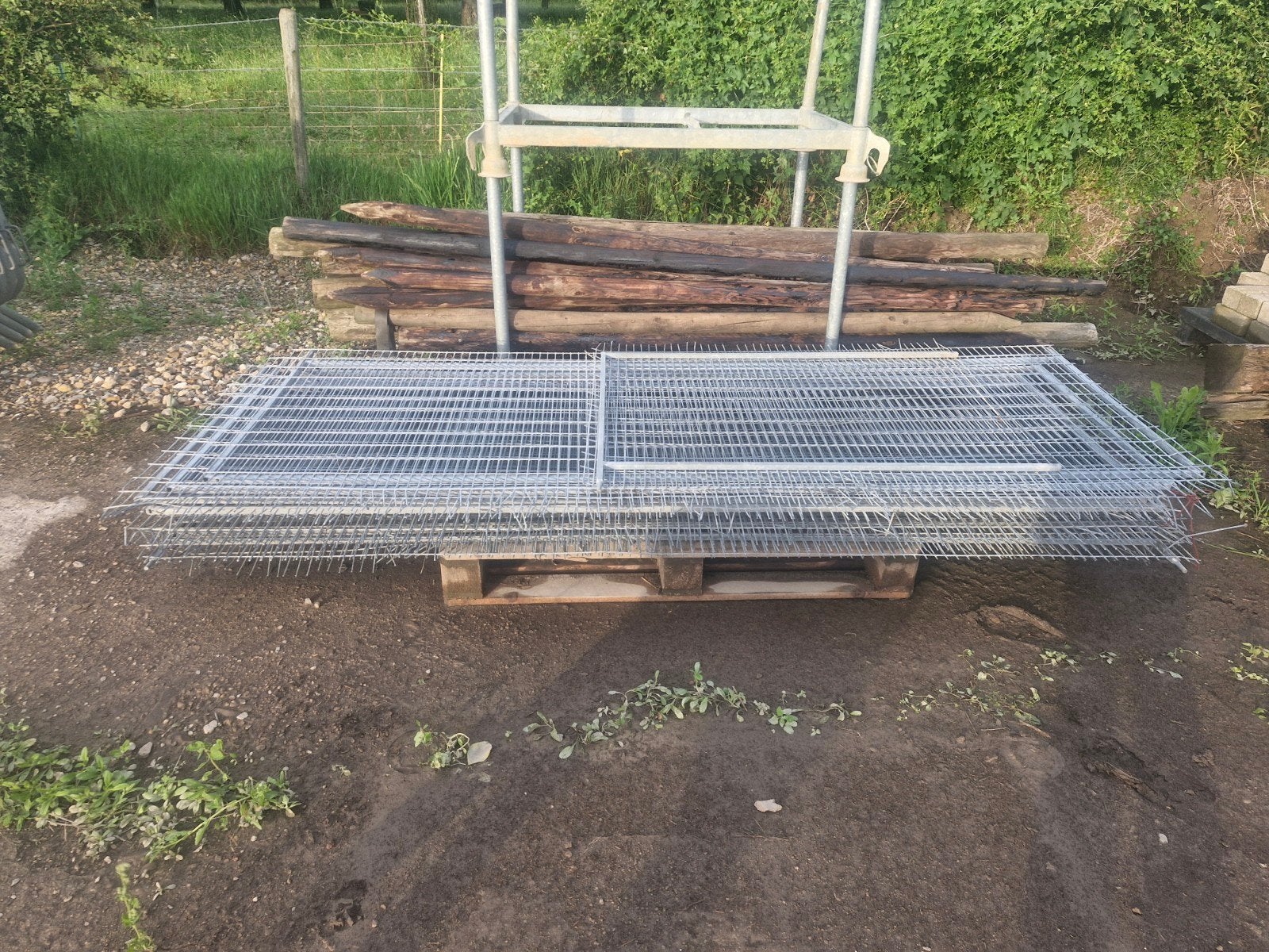 IJzeren rekjes voor paddock afrastering, Ophalen of Verzenden, Gebruikt, 20 meter of meer, Gaas