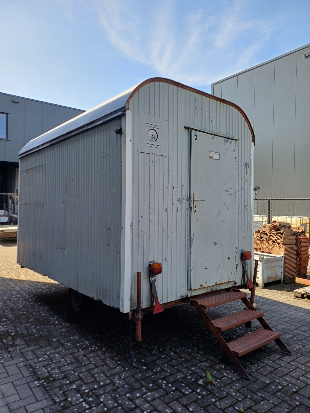 schaftkeet schaftwagen pipowagen bouwkeet tinyhouse., Tuin en Terras, Ophalen of Verzenden, Gebruikt, Hout, Overige typen