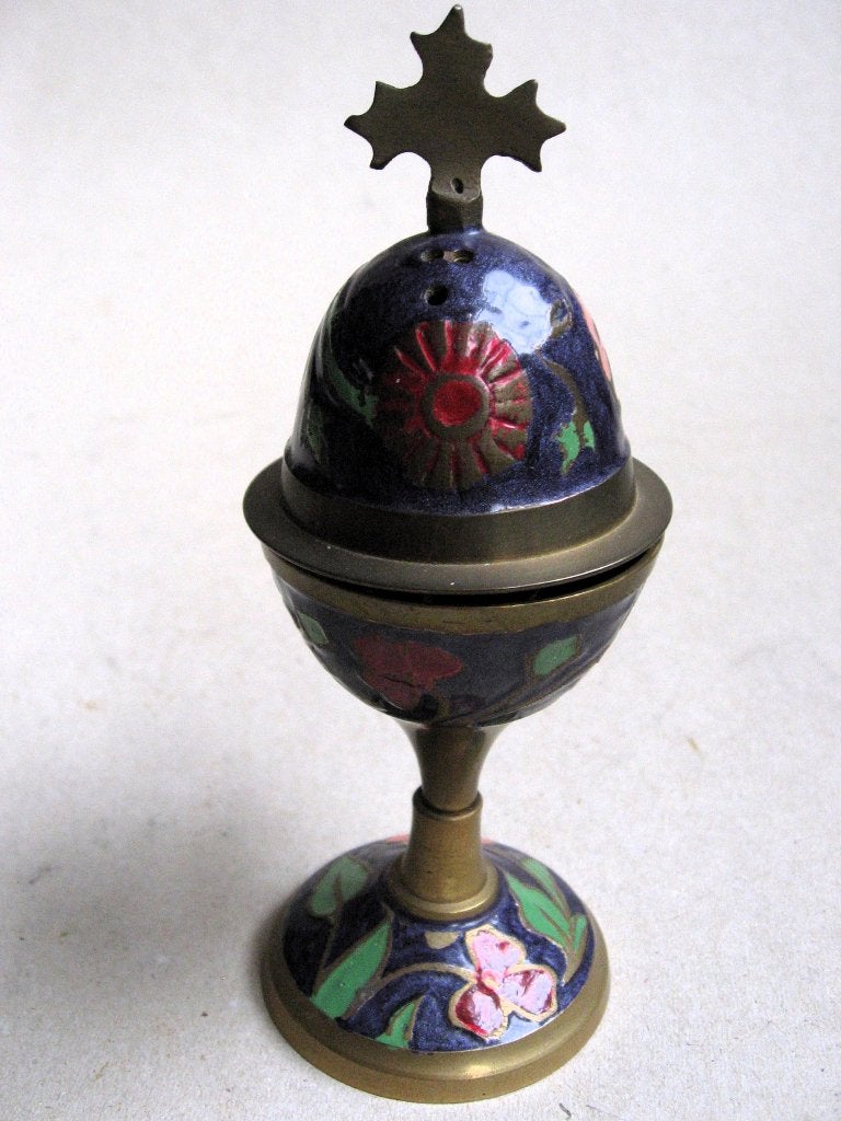 Geemailleerd koper wierook brander, Ophalen of Verzenden