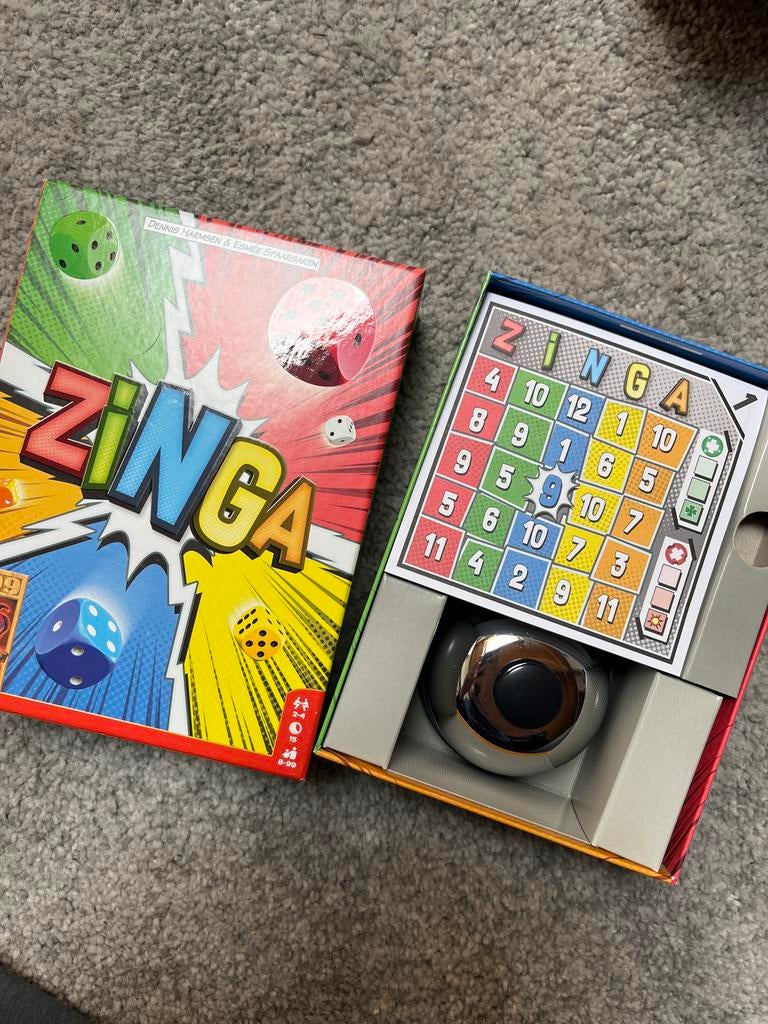 Zinga dobbelspel - Zo goed als nieuw, Drie of vier spelers, Ophalen of Verzenden, Zo goed als nieuw
