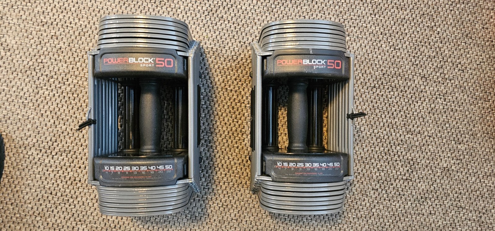 PowerBlock PRO 50 Verstelbare Dumbbells (per paar), Ophalen, Zo goed als nieuw, Rug, Dumbbell