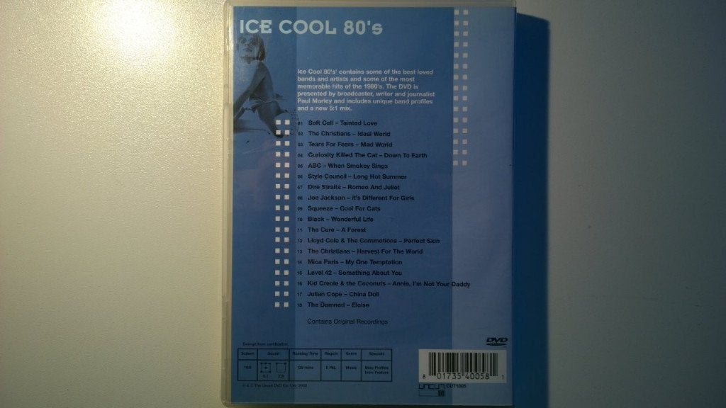 Ice Cool 80's (DVD), Alle leeftijden, Ophalen of Verzenden, Zo goed als nieuw, Muziekvideo's