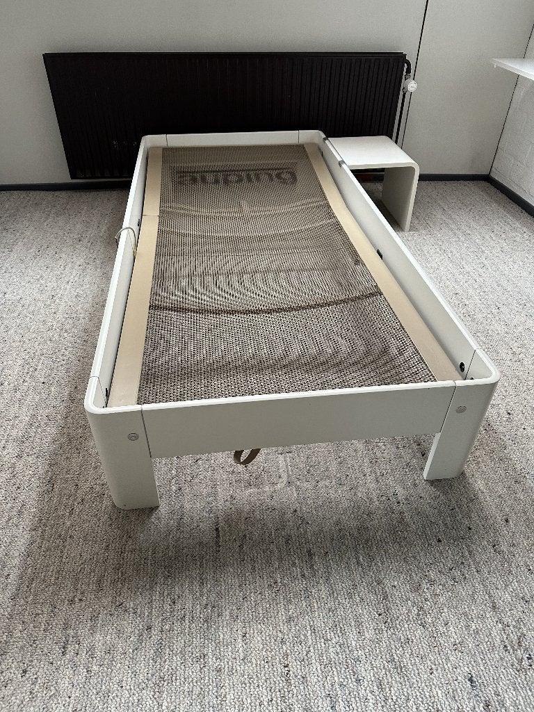 Auping Auronde eenpersoonsbed wit 90x200, Huis en Inrichting, Slaapkamer | Bedden, Ophalen, Gebruikt, 90 cm, Eenpersoons