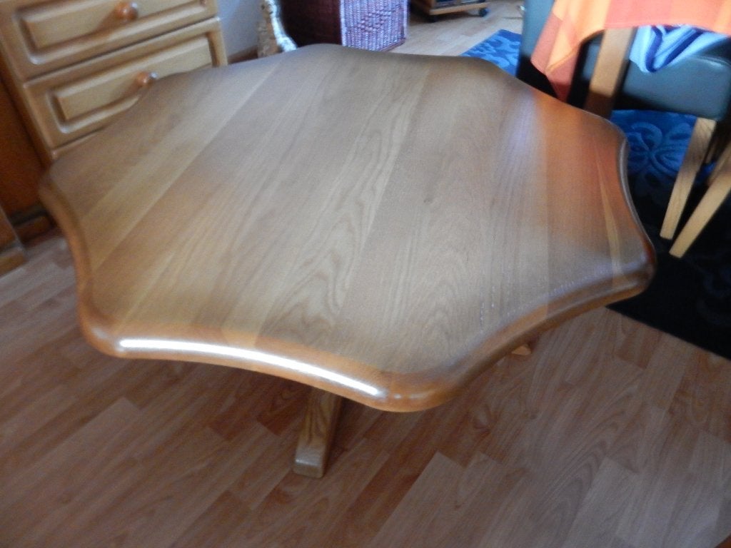 Blank eiken patiné salontafel - BEPERKT BESCHIKBAAR!, Ophalen, Gebruikt, 50 tot 100 cm, Eikenhout