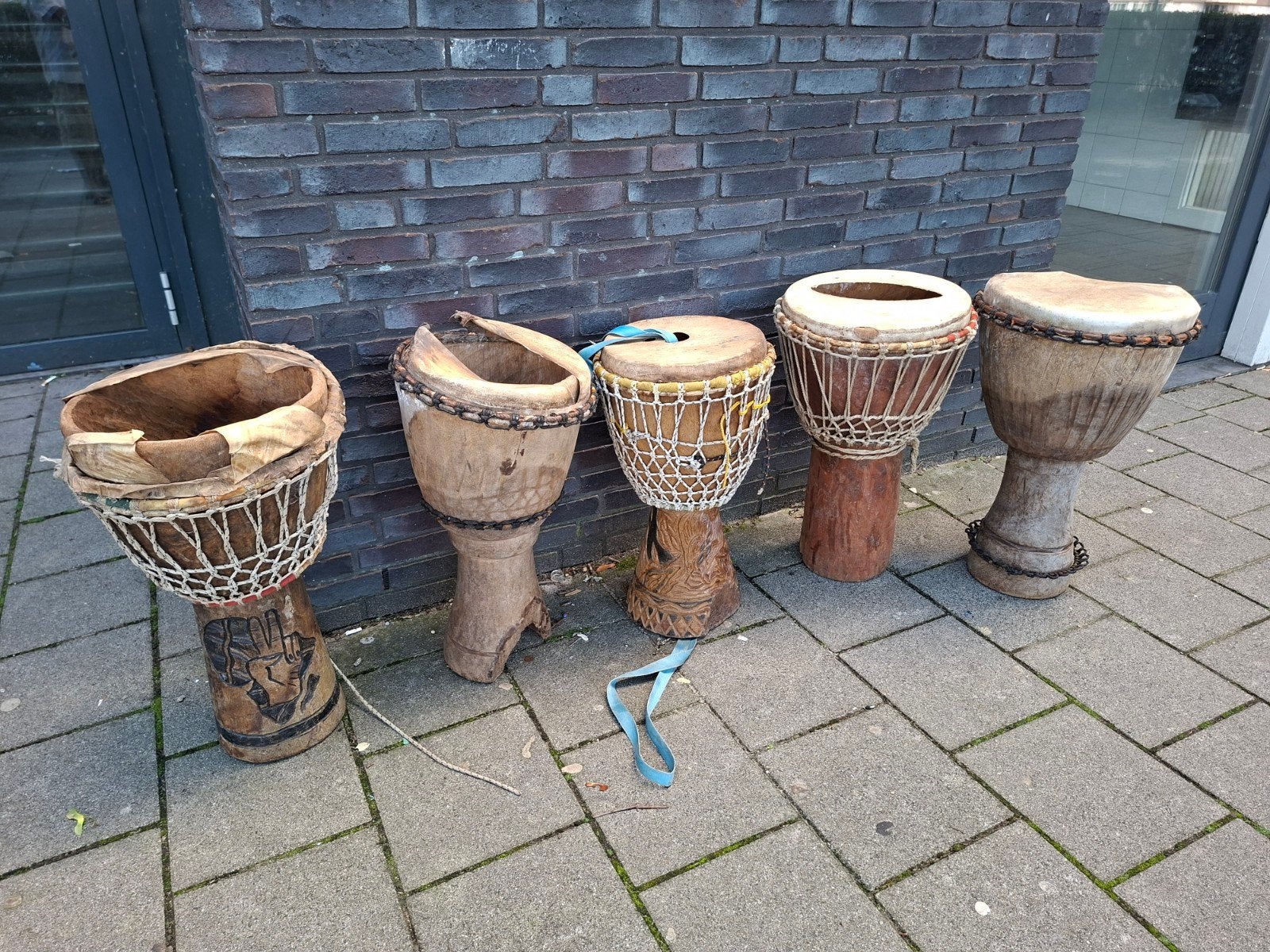 Set van 5 Djembe Trommels - Gebruikt, Ophalen of Verzenden, Gebruikt, Trommel