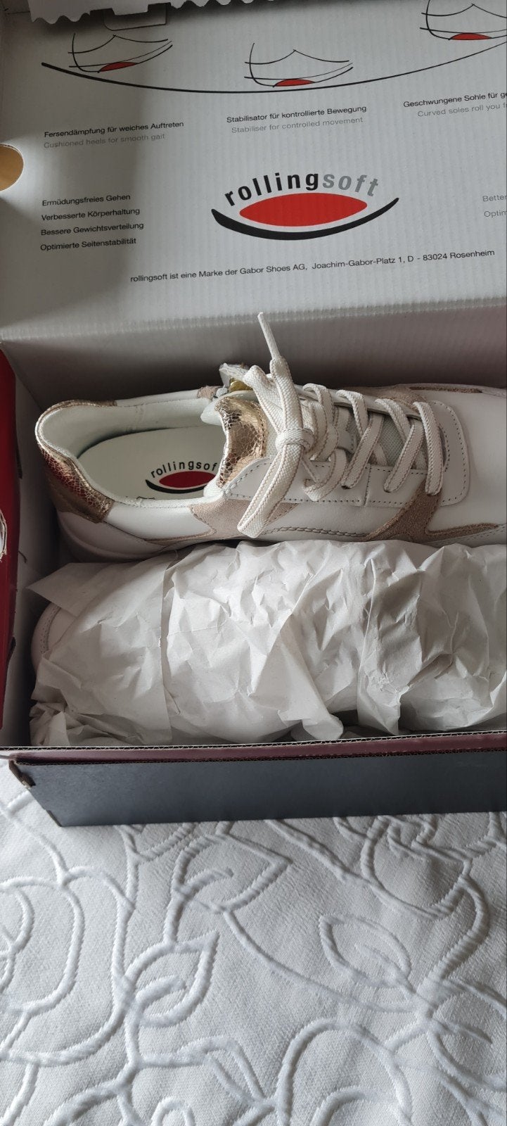 GABOR ROLLING SOFT, Kleding | Dames, Schoenen, Wit, Nieuw, Ophalen of Verzenden, Sneakers of Gympen