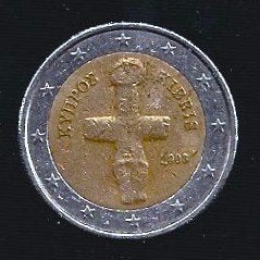 2 euro Cyprus - 2008 - gecirculeerd, Ophalen of Verzenden, Cyprus, 2 euro, Losse munt