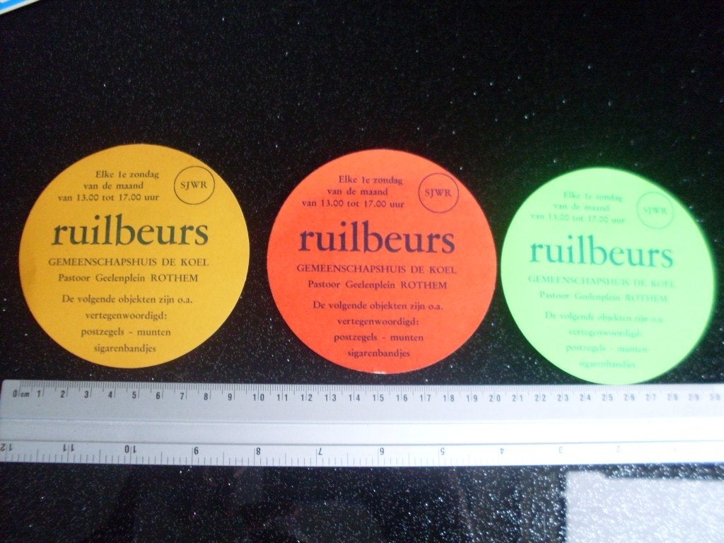 5x sticker ruilbeurs de koel  rothem sittard sjwr logo ssvs, Verzenden, Zo goed als nieuw, Bedrijf of Vereniging