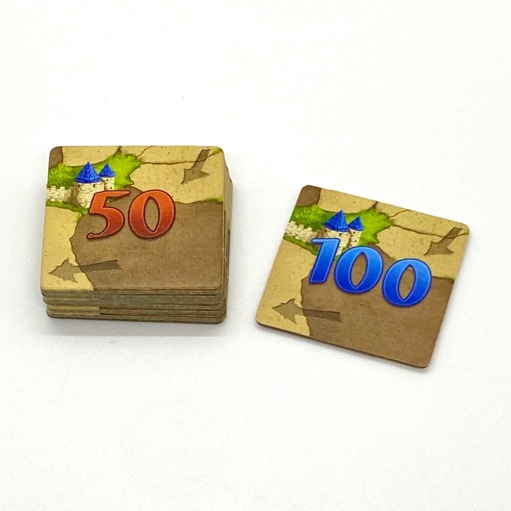 Carcassonne - 50/100 Scoring Tiles (6 pcs), Verzenden, Nieuw