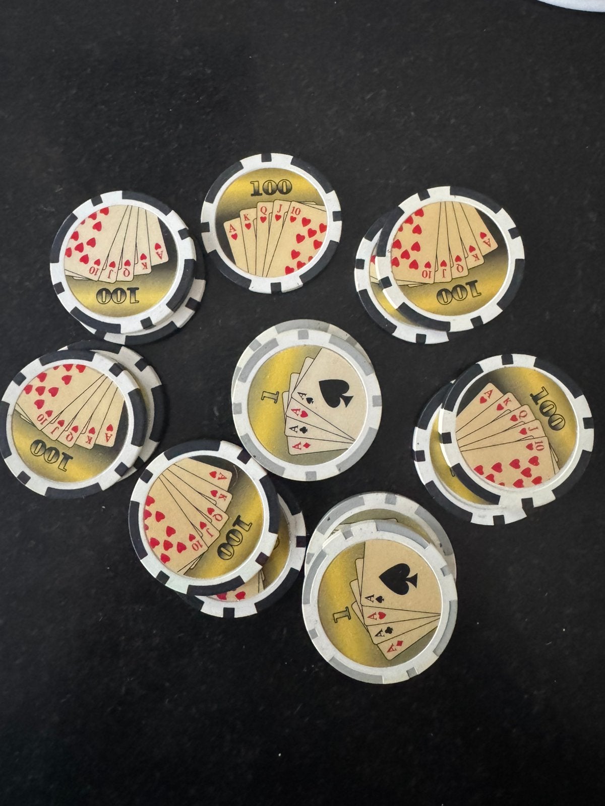15 stuks pokerchips pokerfiches, Ophalen of Verzenden, Zo goed als nieuw