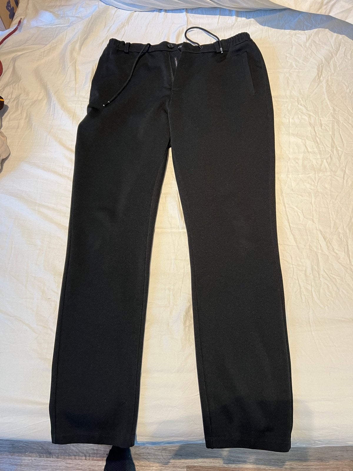 Stangata Zwarte Pantalon Stretch Maat L, Kleding | Heren, Broeken en Pantalons, Ophalen of Verzenden, Zo goed als nieuw, Maat 52/54 (L)