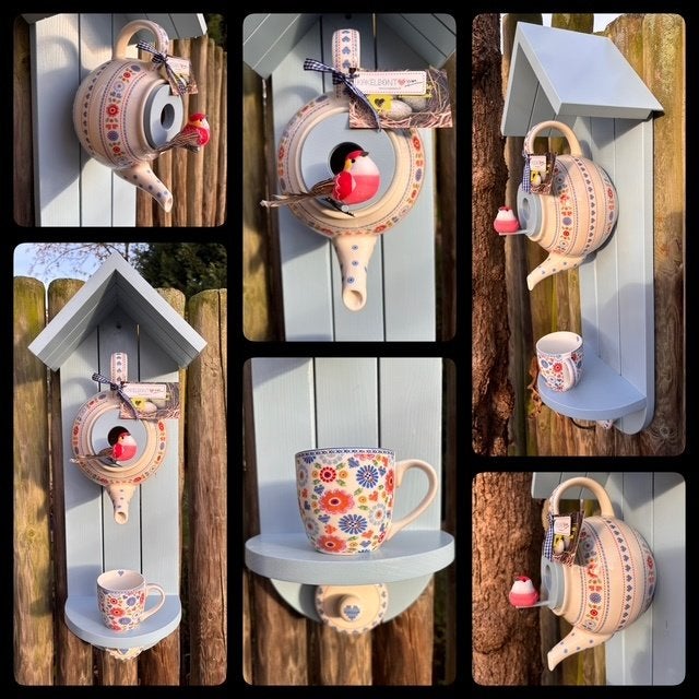 Cadeautip! Yvon Jaspers 'Kakelbont' Theepot Vogelhuisje, Ophalen of Verzenden, Nieuw