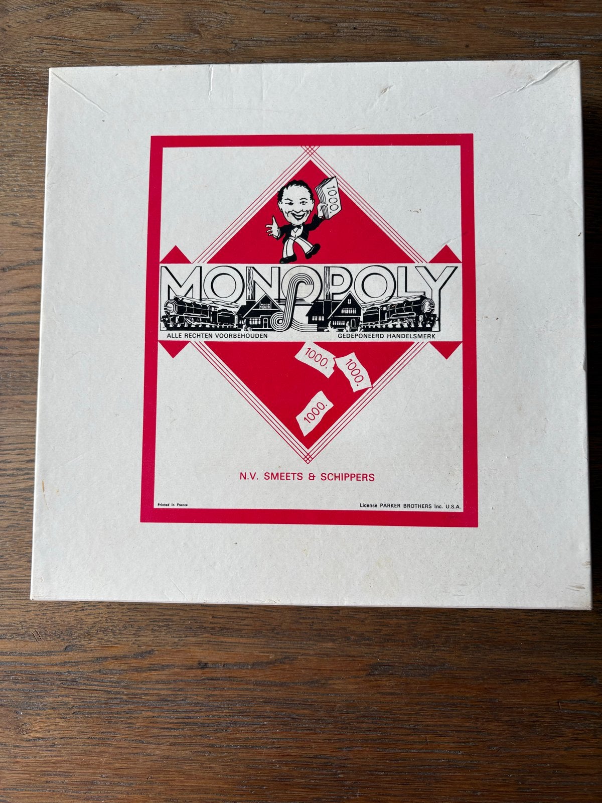Vintage Monopoly Bordspel - N.V. Smeets & Schippers, Drie of vier spelers, Ophalen of Verzenden, Gebruikt
