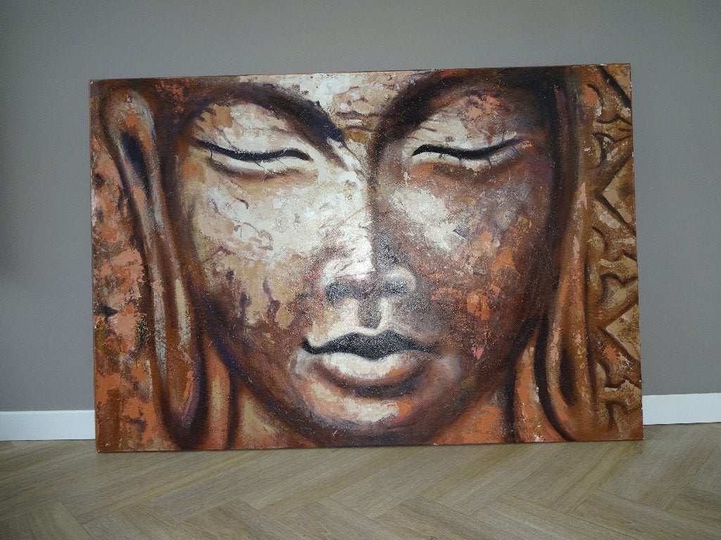 kunst niet westerse kunst, 110 cm, Wanddecoratie, Textiel, Bruin