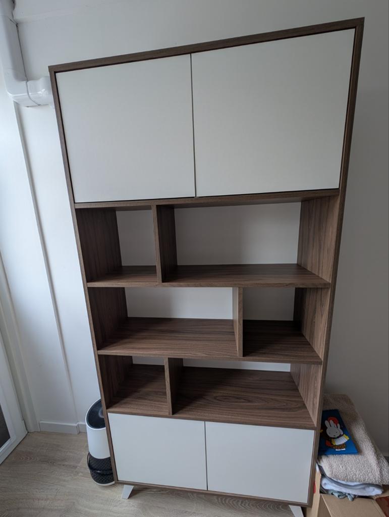 Leuke vakkenkast/boekenkast, Huis en Inrichting, Kasten | Boekenkasten, Ophalen, 50 tot 100 cm, Zo goed als nieuw, 150 tot 200 cm