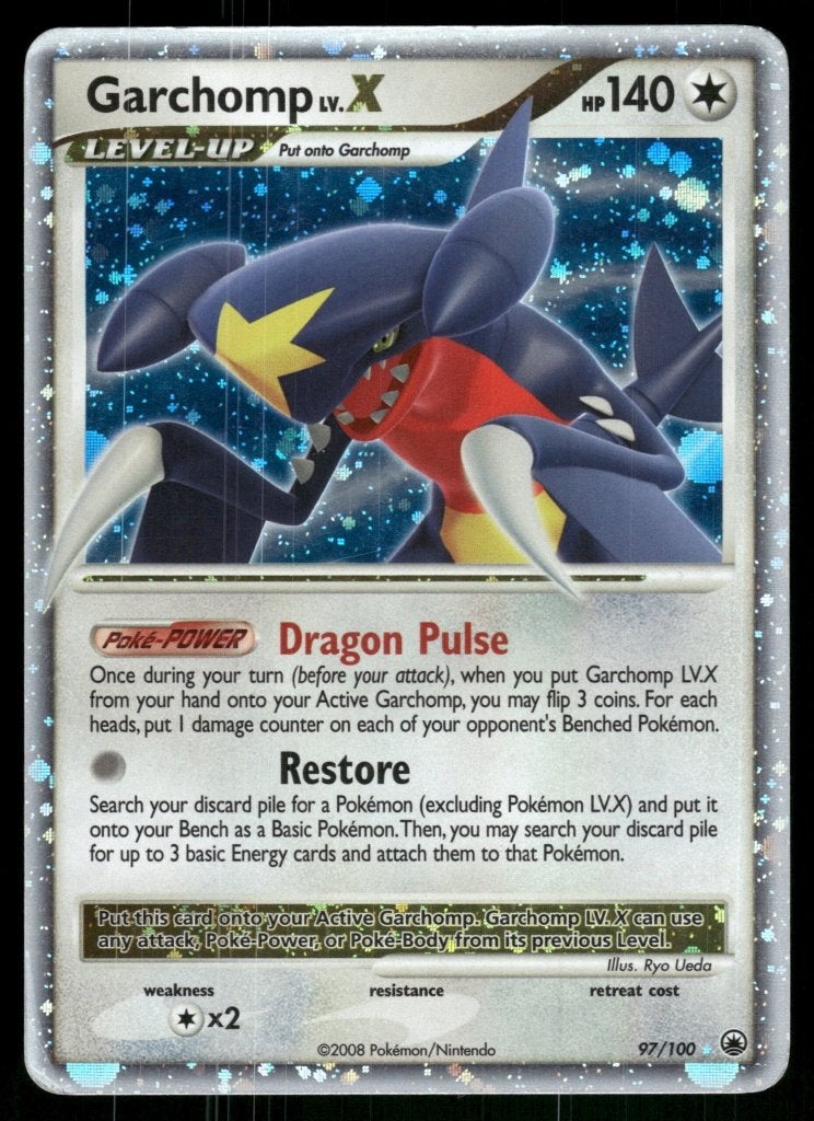 Garchomp LV.X 97/100 - Majestic Dawn, Verzenden, Gebruikt