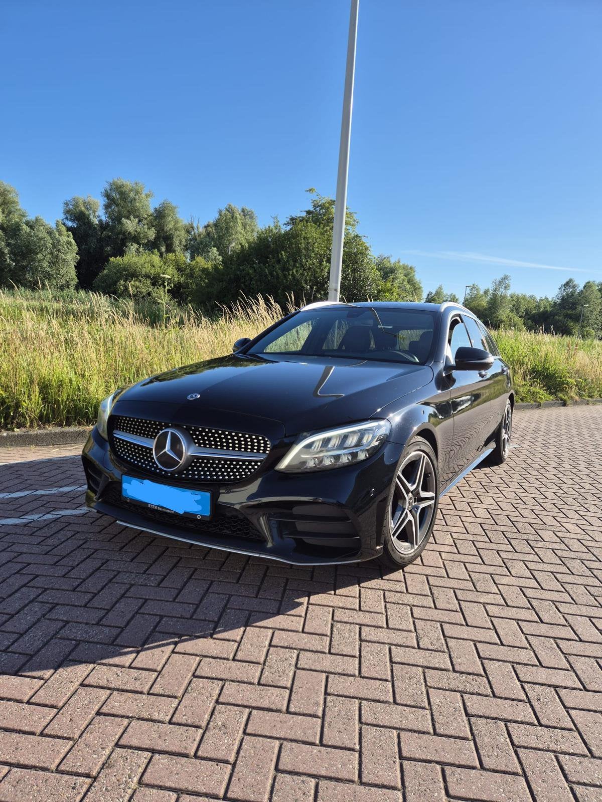Taxiklaar Mercedes-Benz C220 CDI AMG-Line, Auto's, Automaat, Achterwielaandrijving, 4 cilinders, Zwart