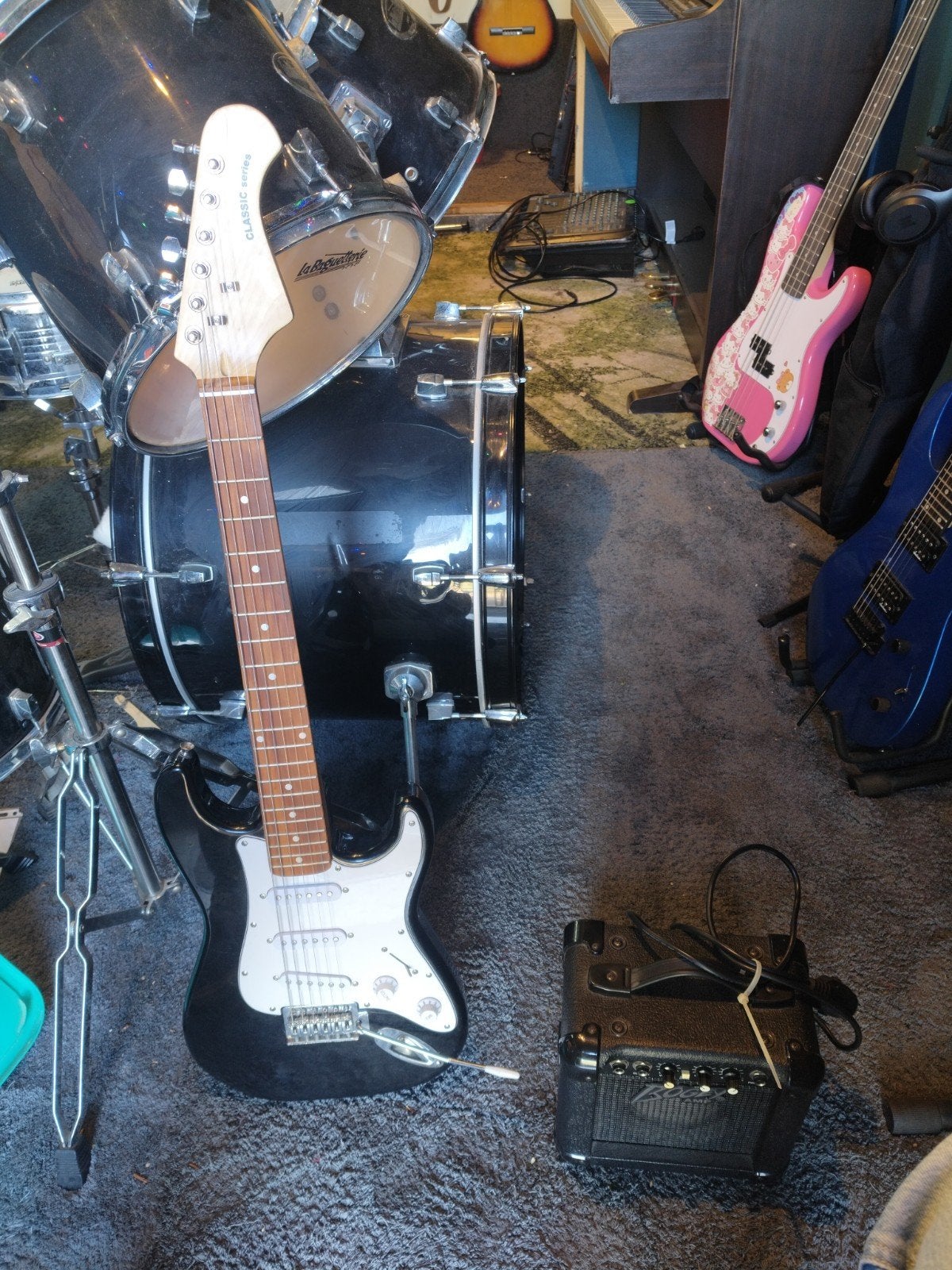 Fazley classic series 3/4 met versterker, Gebruikt, Met versterker, Solid body, Ophalen
