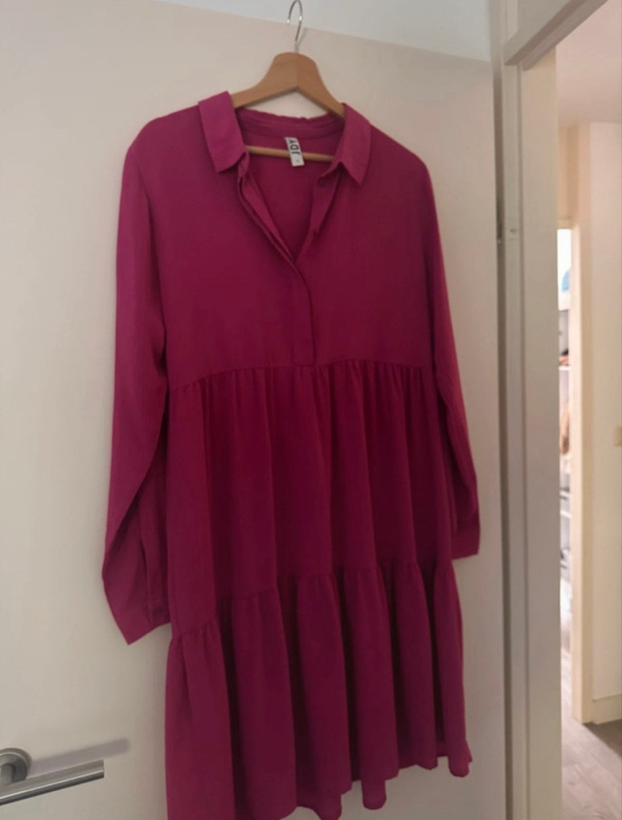 JDY fuchsia roze jurk maat 38/40 (M), Maat 38/40 (M), Verzenden, Zo goed als nieuw, Roze