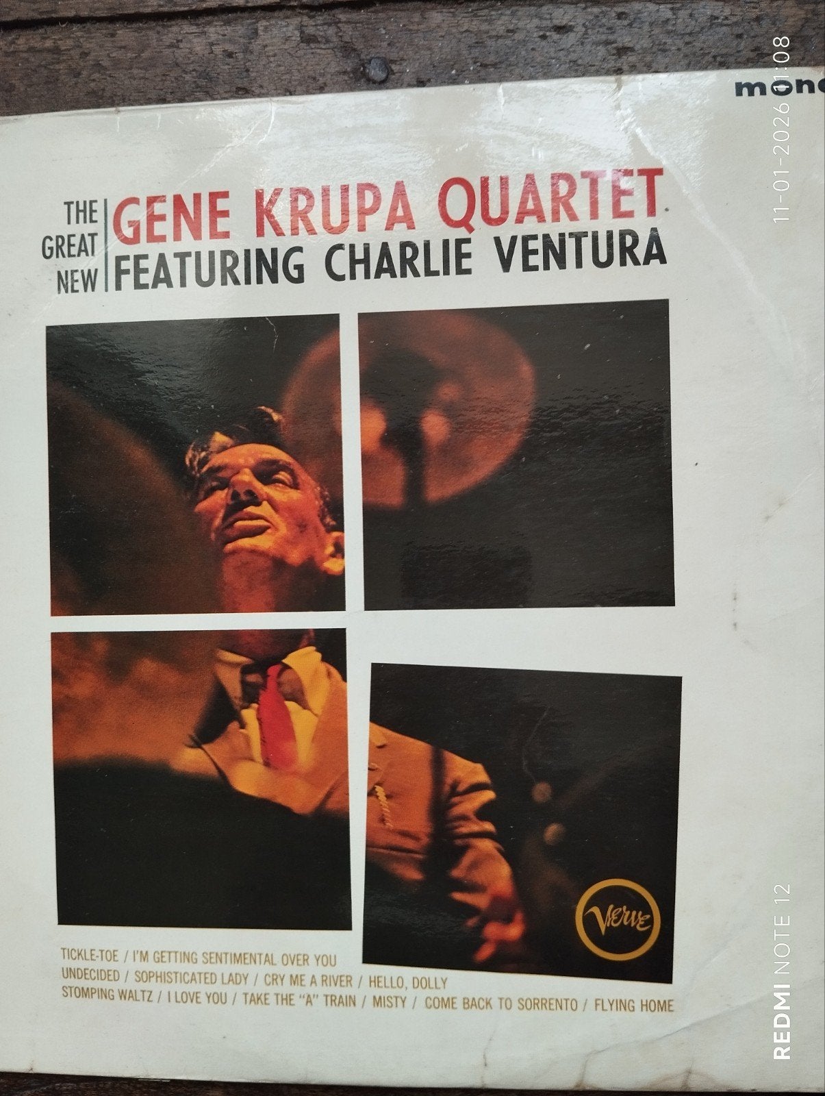 Gene Krupa quartet ft. Charlie Ventura mono,,!, Ophalen of Verzenden, Zo goed als nieuw, Jazz