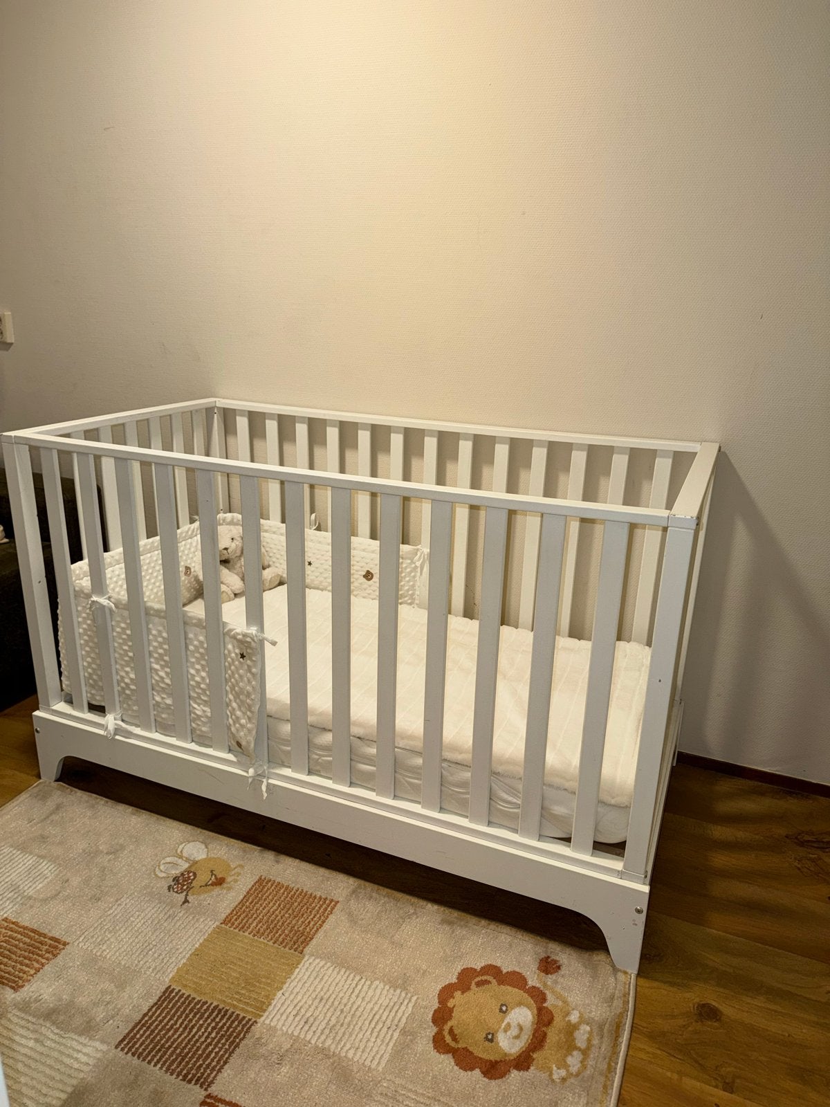 Van Asten Meegroei Ledikant Lois V2 70x140 met matras, Verstelbaar, 70 cm of minder, Wit, Ophalen of Verzenden
