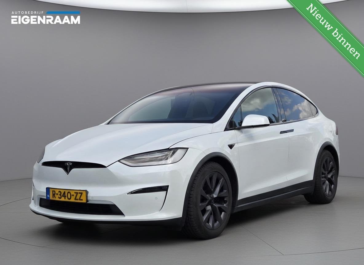Tesla Model X Plaid 1020pk 6p. | Origineel NL, Auto's, Tesla, Automaat, Gebruikt, Adaptive Cruise Control, Wit