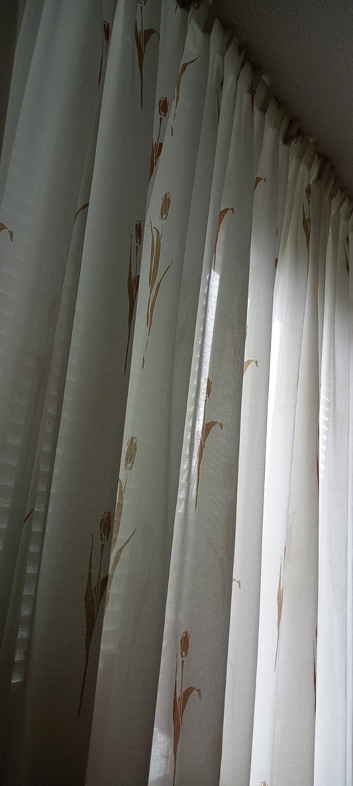 Te koop stel inbetween vitrage, Ophalen, Beige, Vitrage, Loodveter