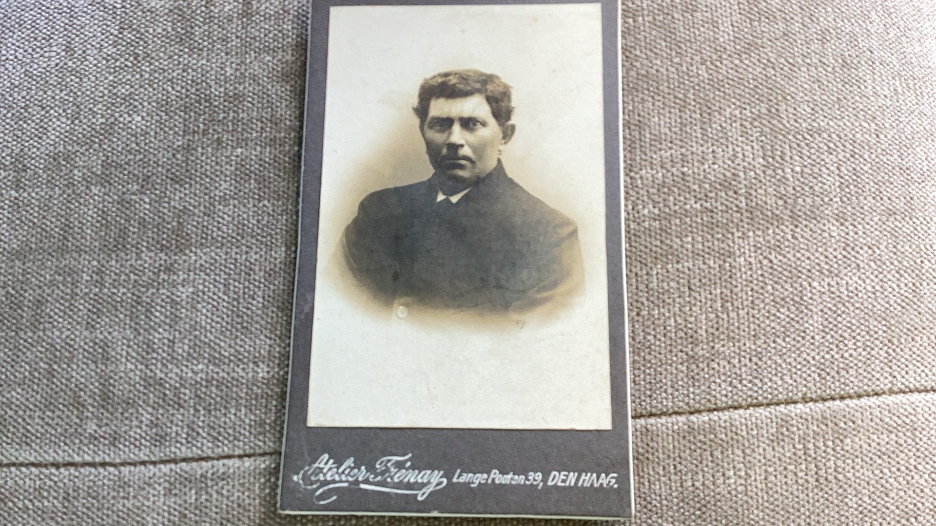 Carte de visit van Manus Hoogendoorn, Gebruikt, Foto, Ophalen of Verzenden, Voor 1940