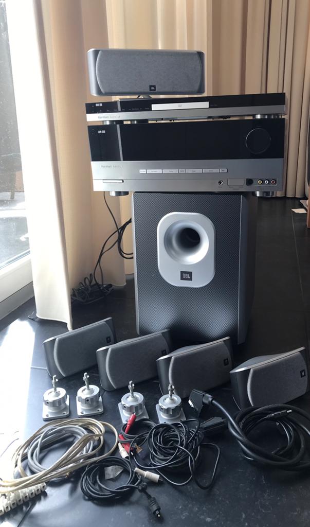 Harman Kardon AVR 132 versterker, 4 JBL boxen, JBL subwoofer, 70 watt of meer, Overige spelers, Ophalen, Overige merken
