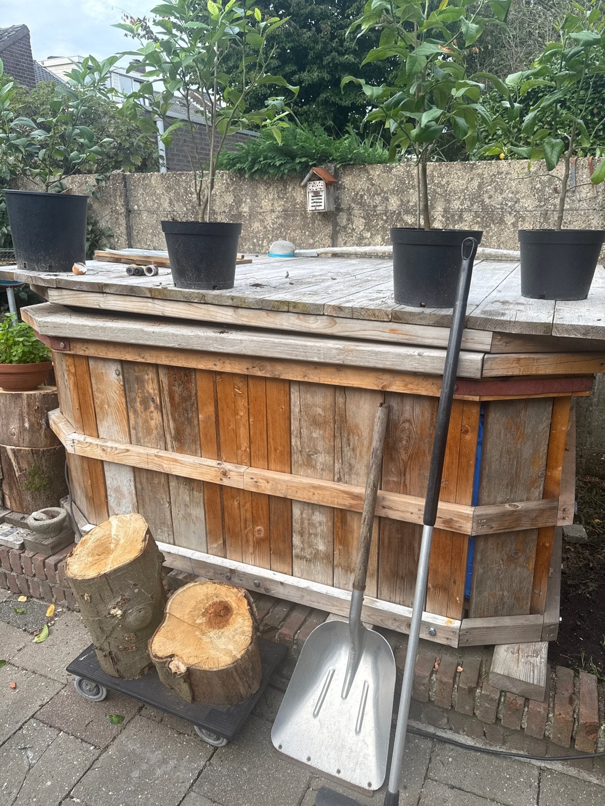 Grote jacuzzi met houtkachel en waterpomp, Ophalen, Gebruikt, Pomp, Vast