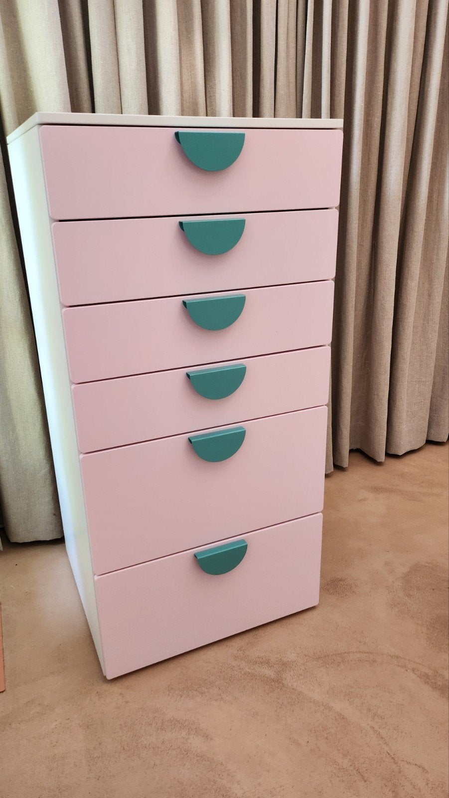 Ladekast roze met 6 lades ikea platsa/smastad, Ophalen, Zo goed als nieuw, 45 tot 65 cm, 70 cm of meer