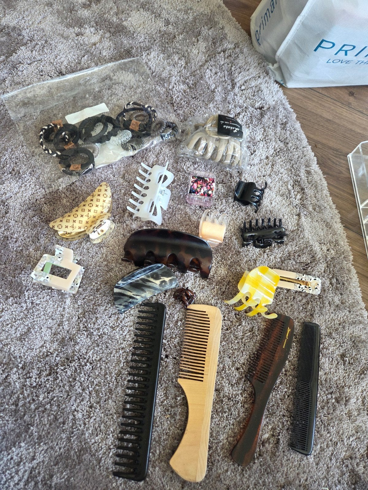 Grote set haaraccessoires: speldjes, kammen, elastiekjes, Ophalen of Verzenden, Gebruikt, Haarspeld
