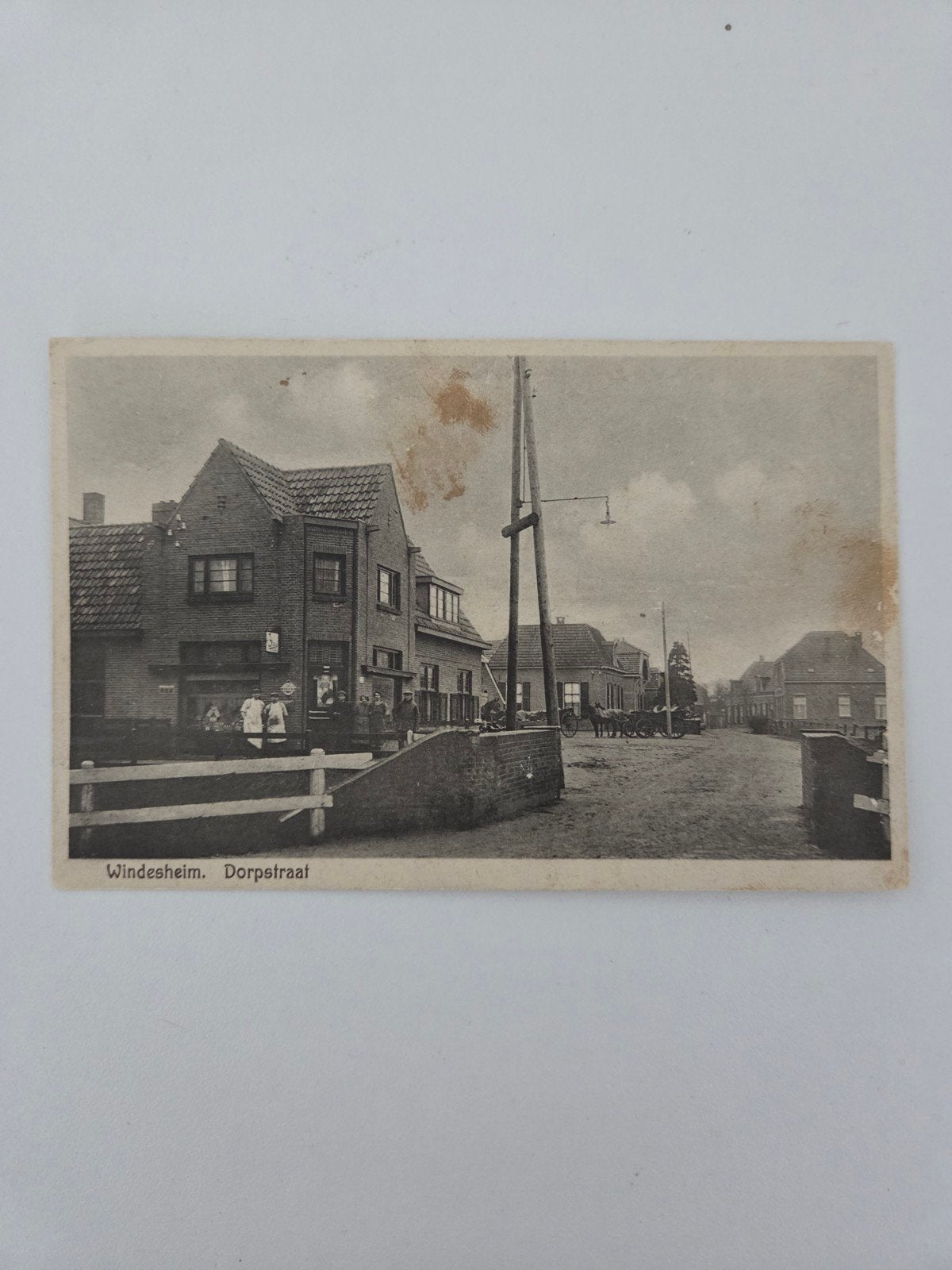 Oude Ansichtkaart Windesheim Dorpstraat Gelopen, Ophalen of Verzenden, Voor 1920, Gelopen, Overijssel