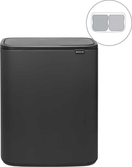 Brabantia Bo Touch Bin Prullenbak - 2 x 30 liter, Triple J Online, Info@triplejonline.nl, De Spinnekop 9