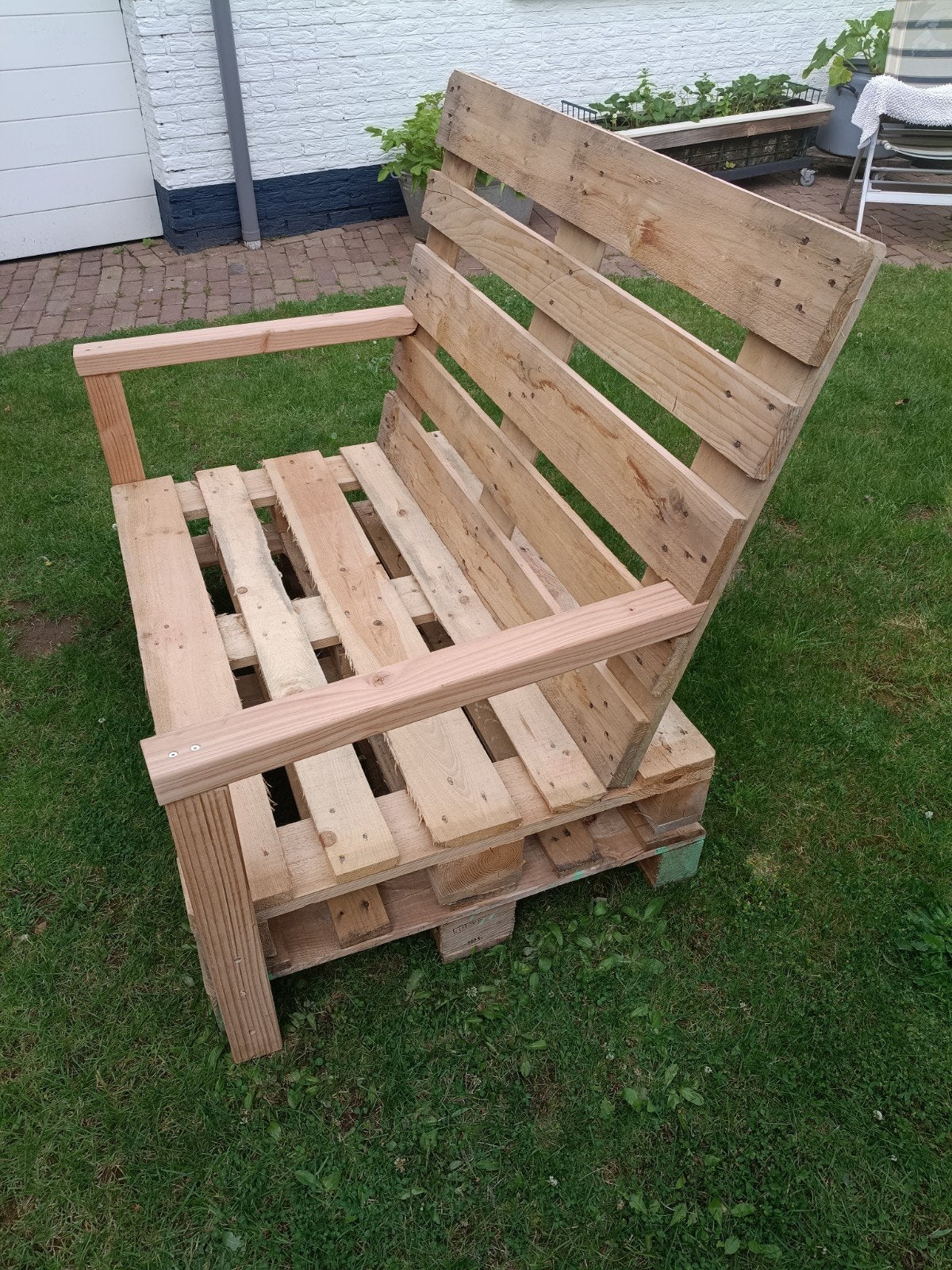 2 persoons palletbank, Ophalen, Hout