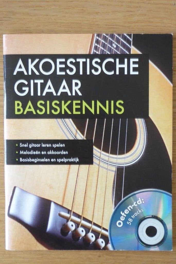 Akoestische Gitaar Basiskennis met Oefen CD 58 tracks   , Gitaar, Overige genres, Les of Cursus, Ophalen of Verzenden