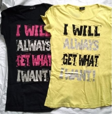 2 T-shirt geel en zwart maat 170/176, Meisje, Ophalen of Verzenden, Zo goed als nieuw, Shirt of Longsleeve