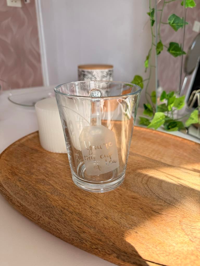 Handgemaakt Theeglas - Perfect Moederdag Cadeau, Nieuw, Ophalen of Verzenden, Overige merken, Glas